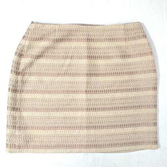 NWT Banana Republic Heritage Collection rose gold/cream tweed textured skirt- 8 - Picture 7 of 12